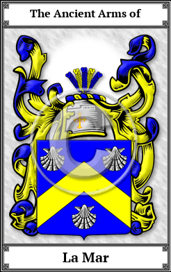 La Mar Family Crest Download (JPG)  Book Plated - 150 DPI